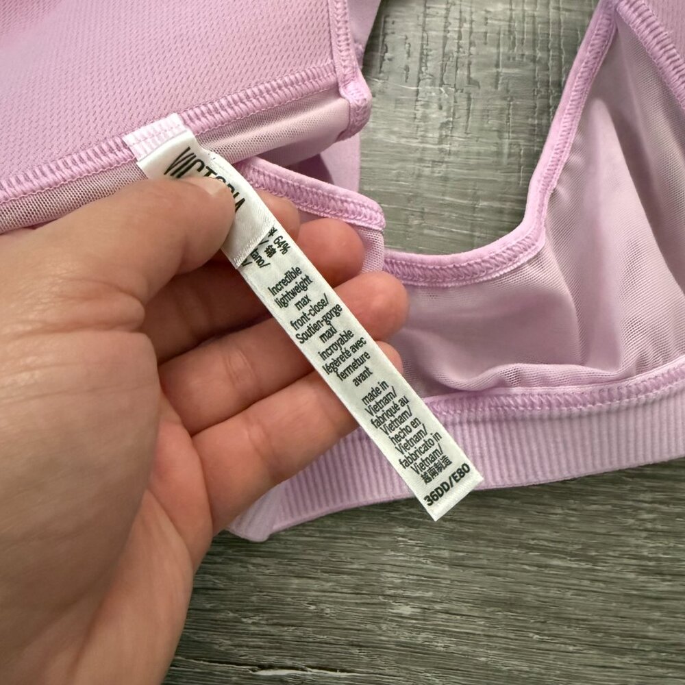 Victoria's Secret Incredible Lightweight Max Front Close Lilac Purple Size 36DD - Picture 4 of 5